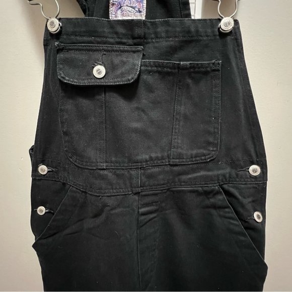 VINTAGE Y2K Nevada Black  Denim Carpenter Overalls - Picture 3 of 8
